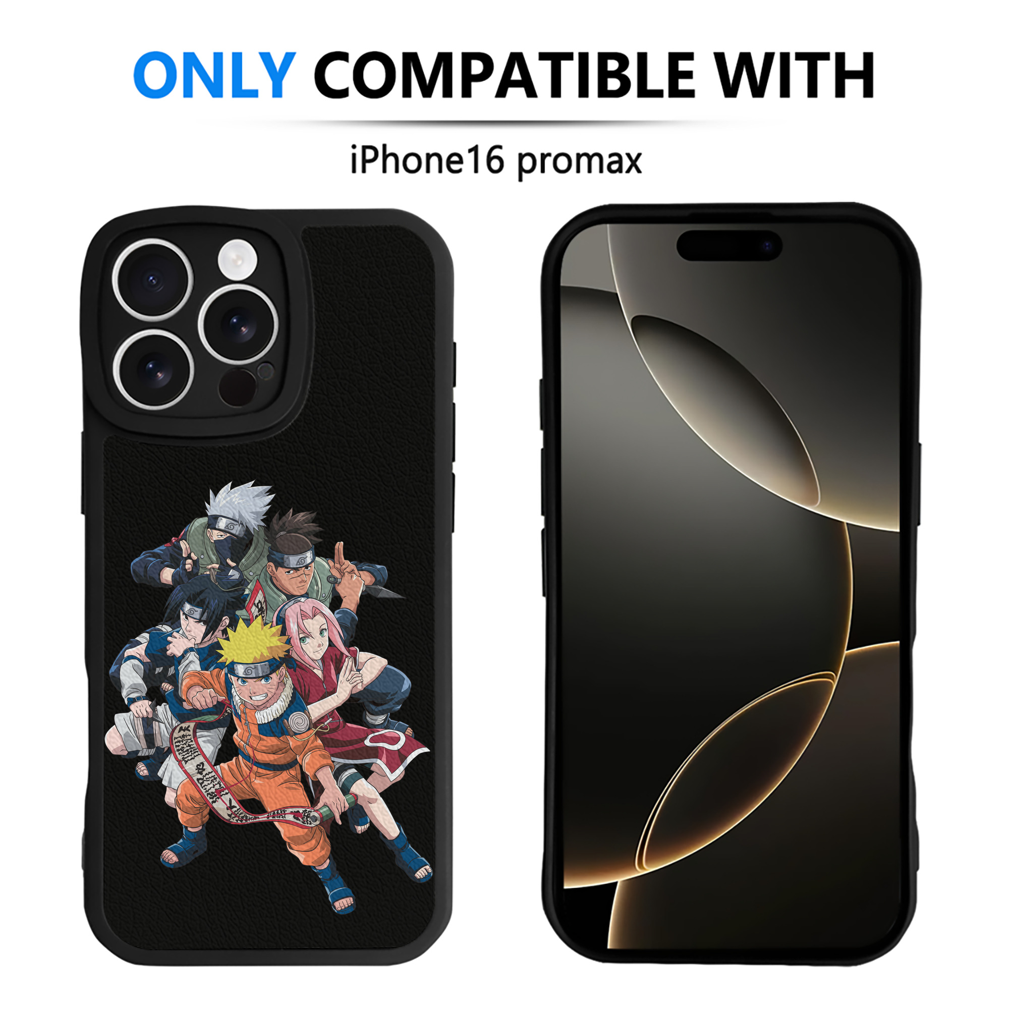 （画像用） NARUTO -ナルト- うずまき ナルト Uzumaki Naruto 【iPhone 16シリーズ対応】シリコンスマホケース（レザー調） 材質：シリコン